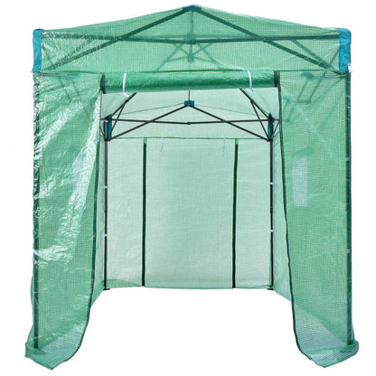 010423954141 - Portable 8'x6'x7.5' Greenhouse with Durable PE Cover