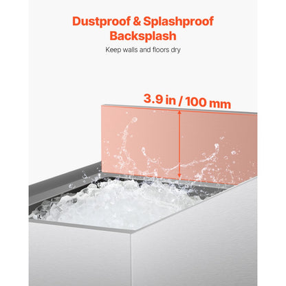 CIBT1912 - 28L Stainless Steel Ice Bin with Sliding Lid & Bottle Holders