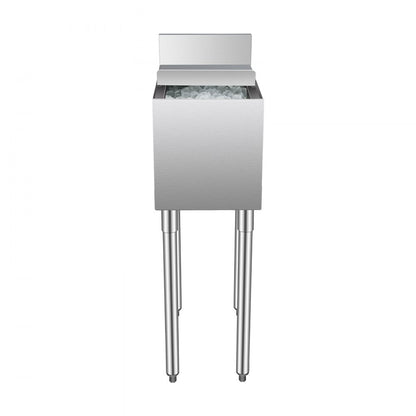 CIBT1912 - 28L Stainless Steel Ice Bin with Sliding Lid & Bottle Holders