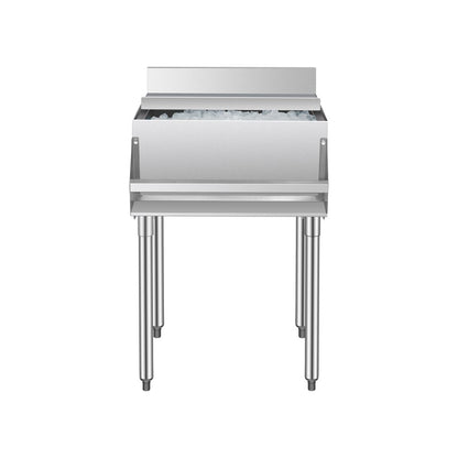CIBT1924N - 61.6L Stainless Steel Ice Bin with Sliding Lid & Bottle Holders