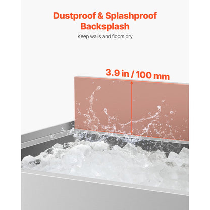 CIBT1930 - 78.4L Underbar Stainless Steel Ice Bin with Sliding Lid