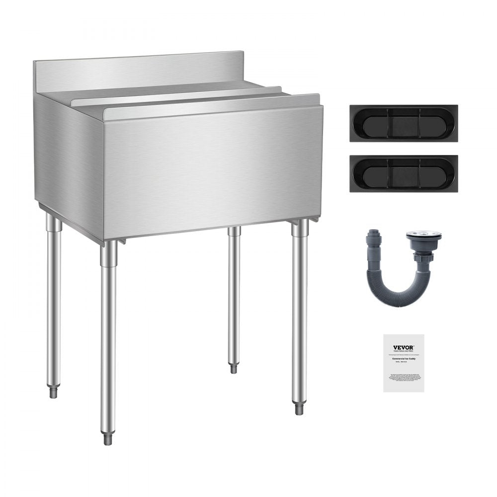 CIBT1930 - 78.4L Underbar Stainless Steel Ice Bin with Sliding Lid