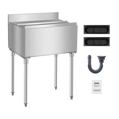 CIBT1930 - 78.4L Underbar Stainless Steel Ice Bin with Sliding Lid