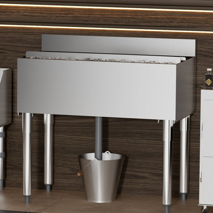 CIBT1936 - 95.3L Stainless Steel Ice Bin with Lid and Bottle Holders