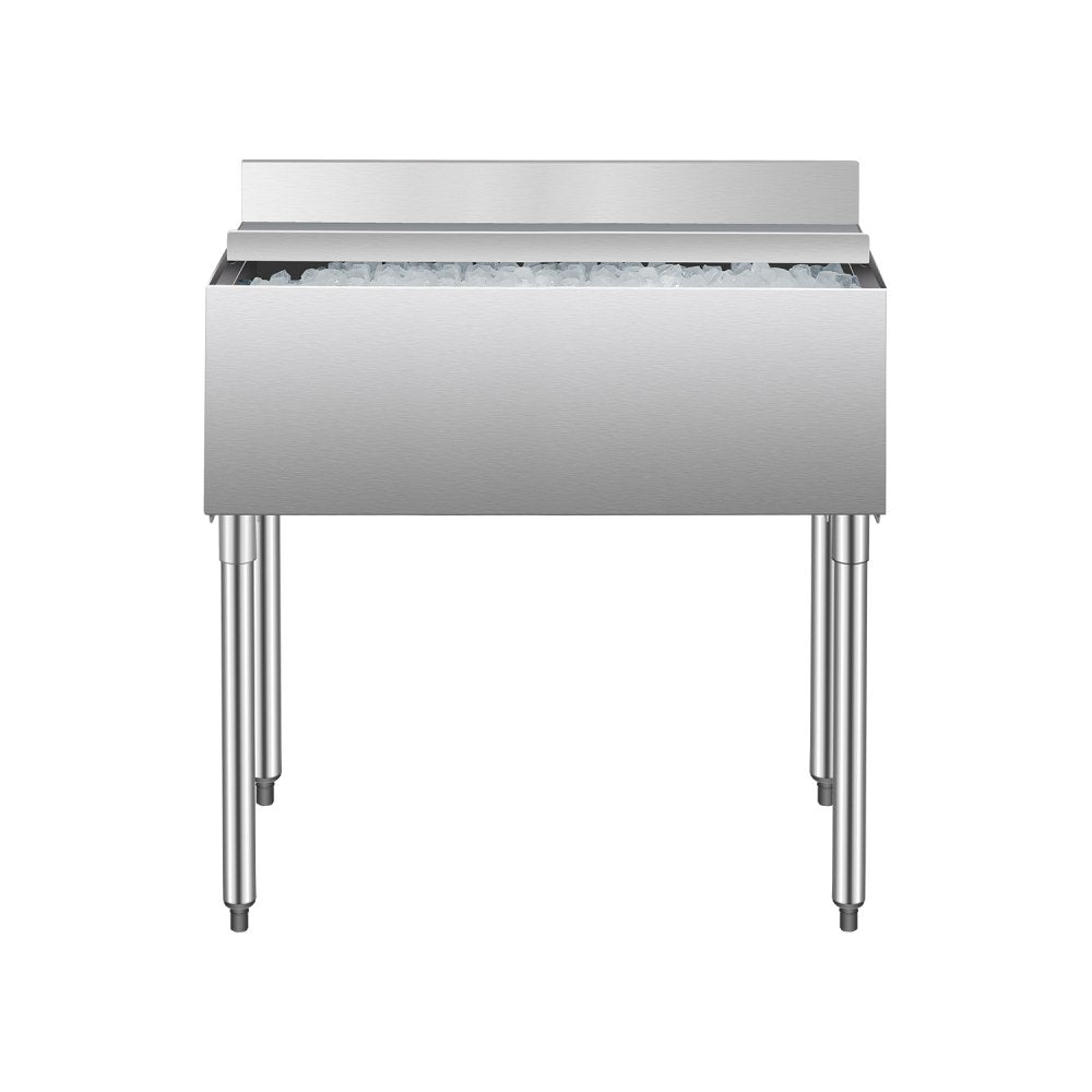 CIBT1936 - 95.3L Stainless Steel Ice Bin with Lid and Bottle Holders