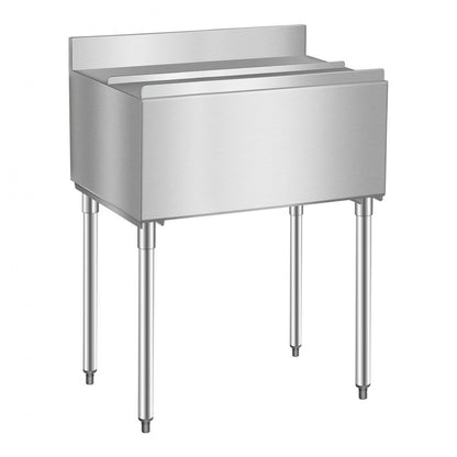 CIBT1936 - 95.3L Stainless Steel Ice Bin with Lid and Bottle Holders