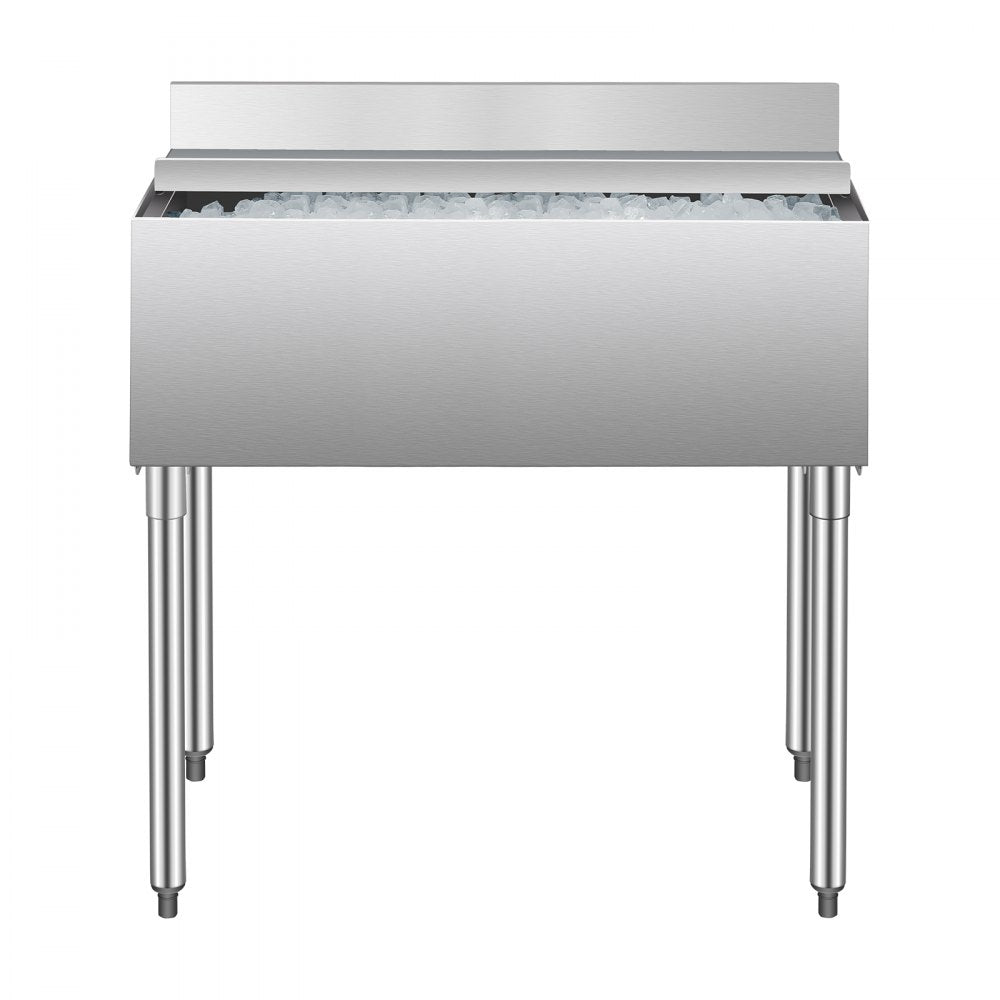 CIBT1936 - 95.3L Stainless Steel Ice Bin with Lid and Bottle Holders