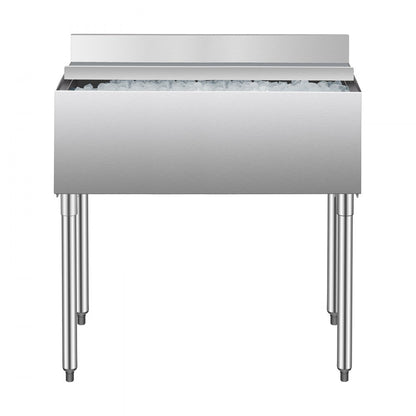 CIBT1936 - 95.3L Stainless Steel Ice Bin with Lid and Bottle Holders