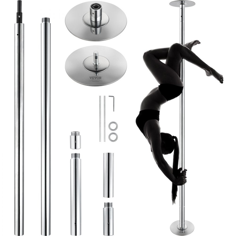 HM-590S - Adjustable 45mm Stainless Steel Dancing Pole for Home or Studio