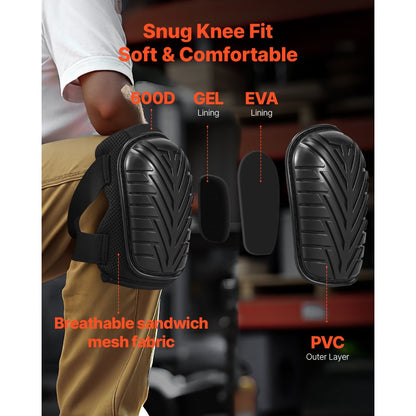 VN-0200805 - Heavy-Duty Knee Pads with Gel Cushioning for Maximum Comfort
