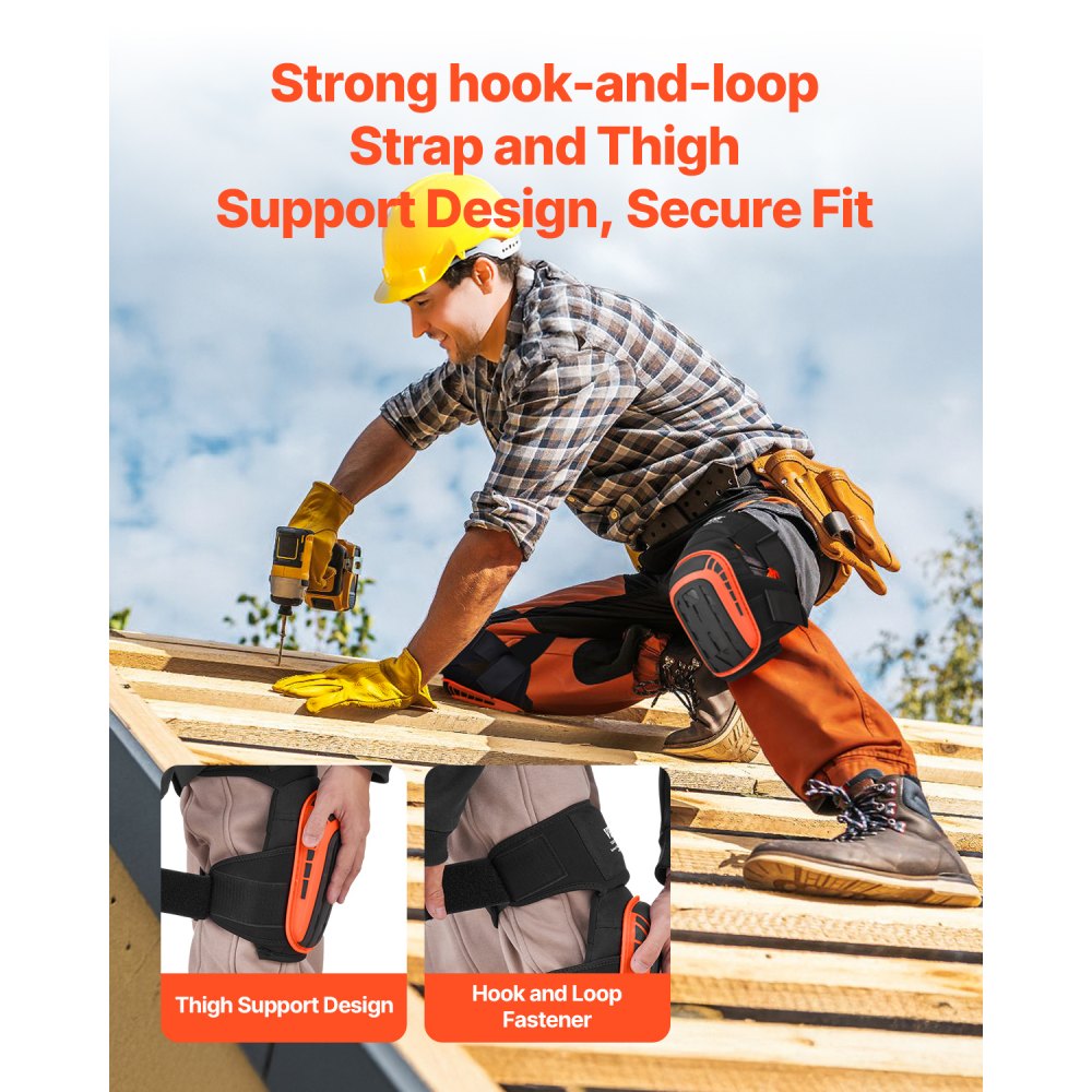 VN-0200806 - Heavy-Duty Knee Pads with Gel Cushioning for Comfort and Support