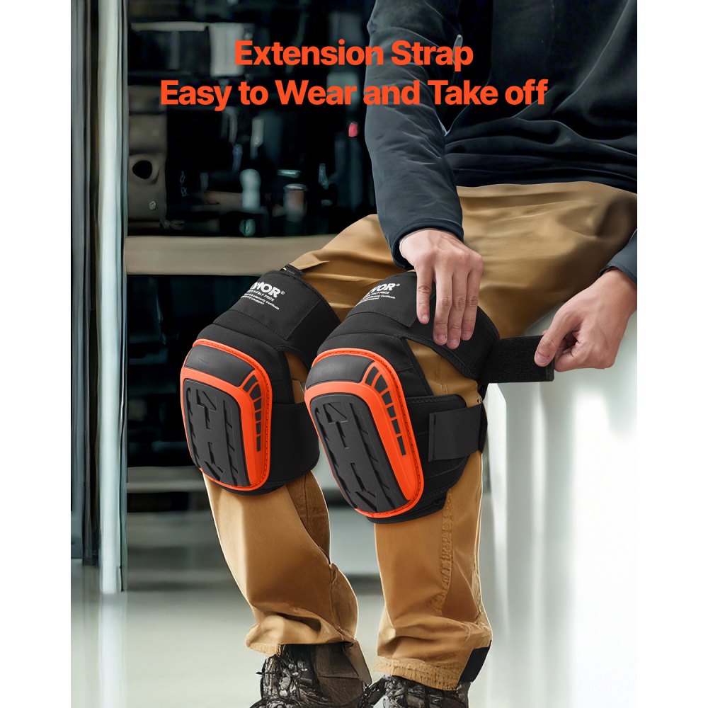 VN-0200806 - Heavy-Duty Knee Pads with Gel Cushioning for Comfort and Support
