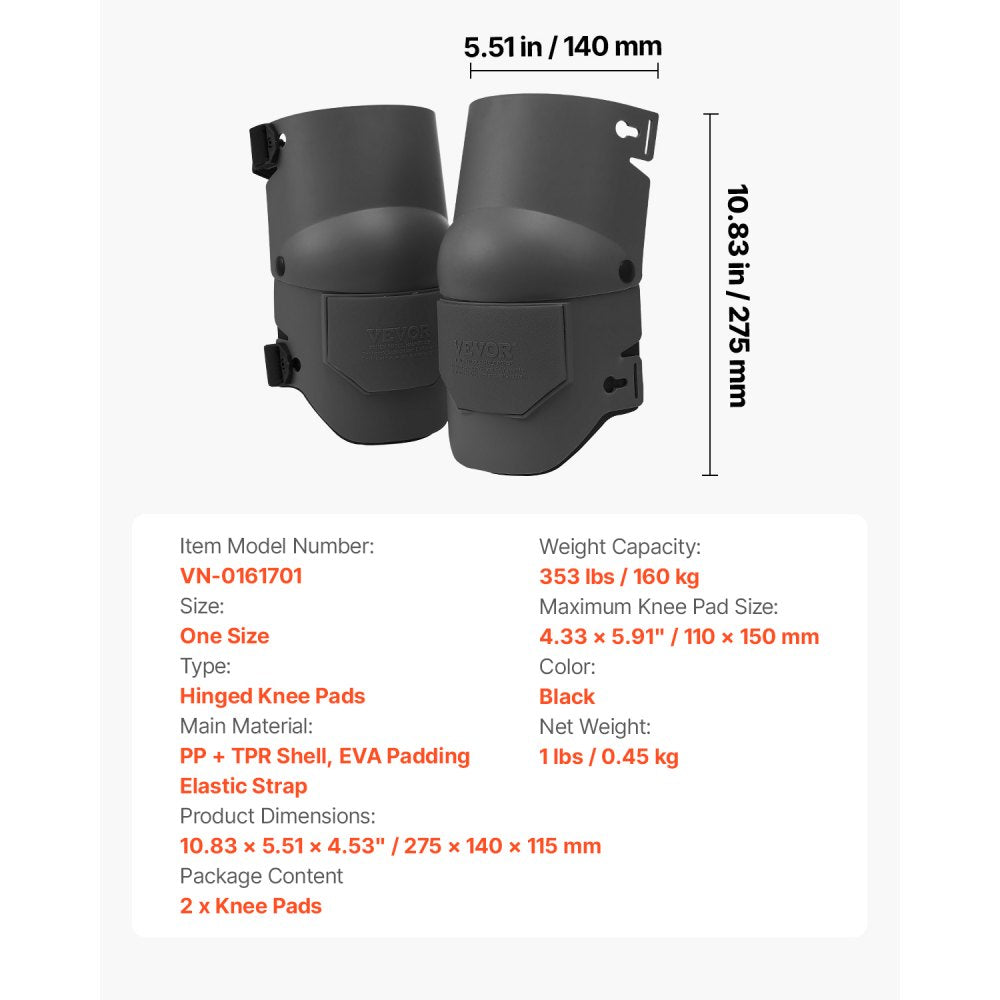 VN-0161701 - Extra Thick Knee Pads for Comfort & Protection up to 353 lbs