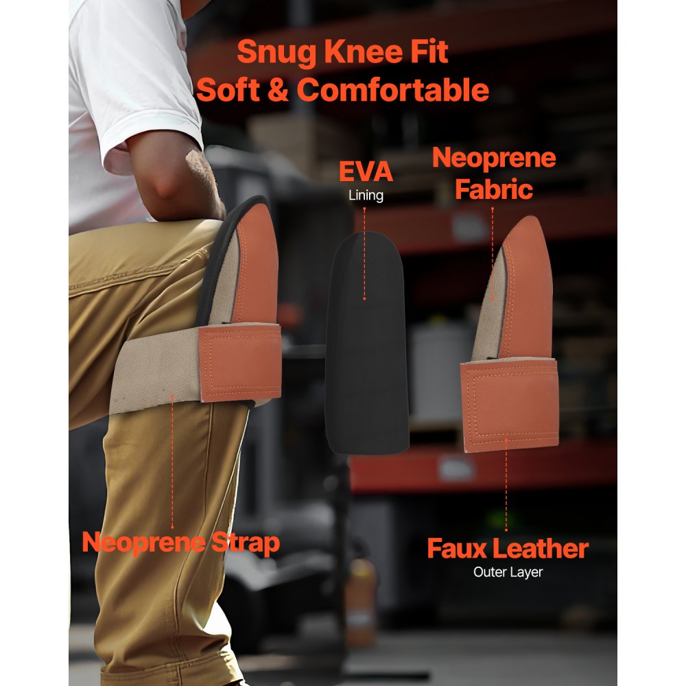 VN-0280302 - Durable Knee Pads with EVA Foam, Protects Up to 353 lbs