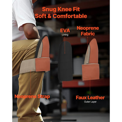 VN-0280302 - Durable Knee Pads with EVA Foam, Protects Up to 353 lbs
