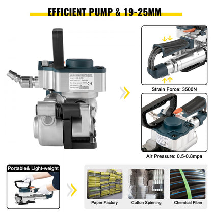 B25 - Lightweight Pneumatic Strapping Tool for 0.75-0.98 inch Belts
