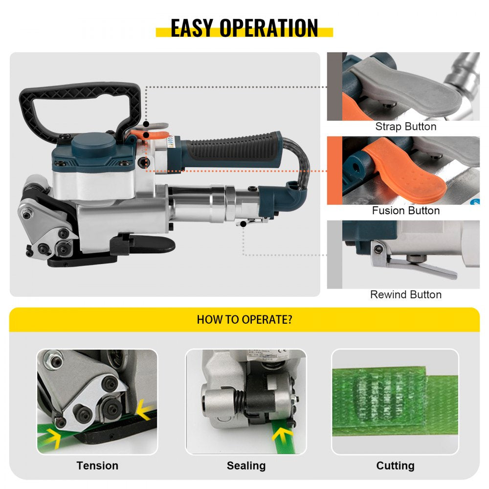 B25 - Lightweight Pneumatic Strapping Tool for 0.75-0.98 inch Belts