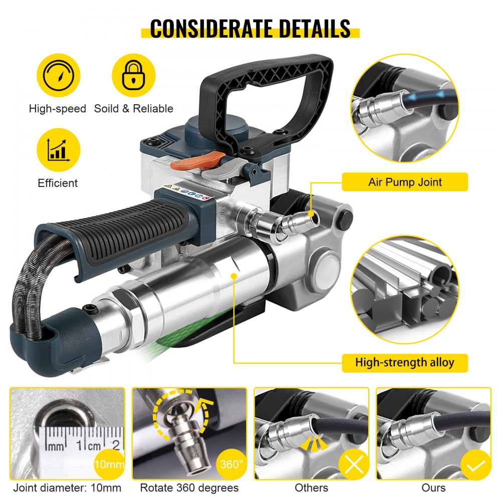 B25 - Lightweight Pneumatic Strapping Tool for 0.75-0.98 inch Belts