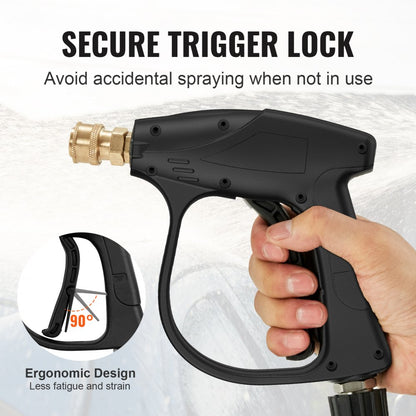 TSG-3000 - High-Precision Stainless Steel Pressure Washer Gun with 5 Quick-Connect Nozzles