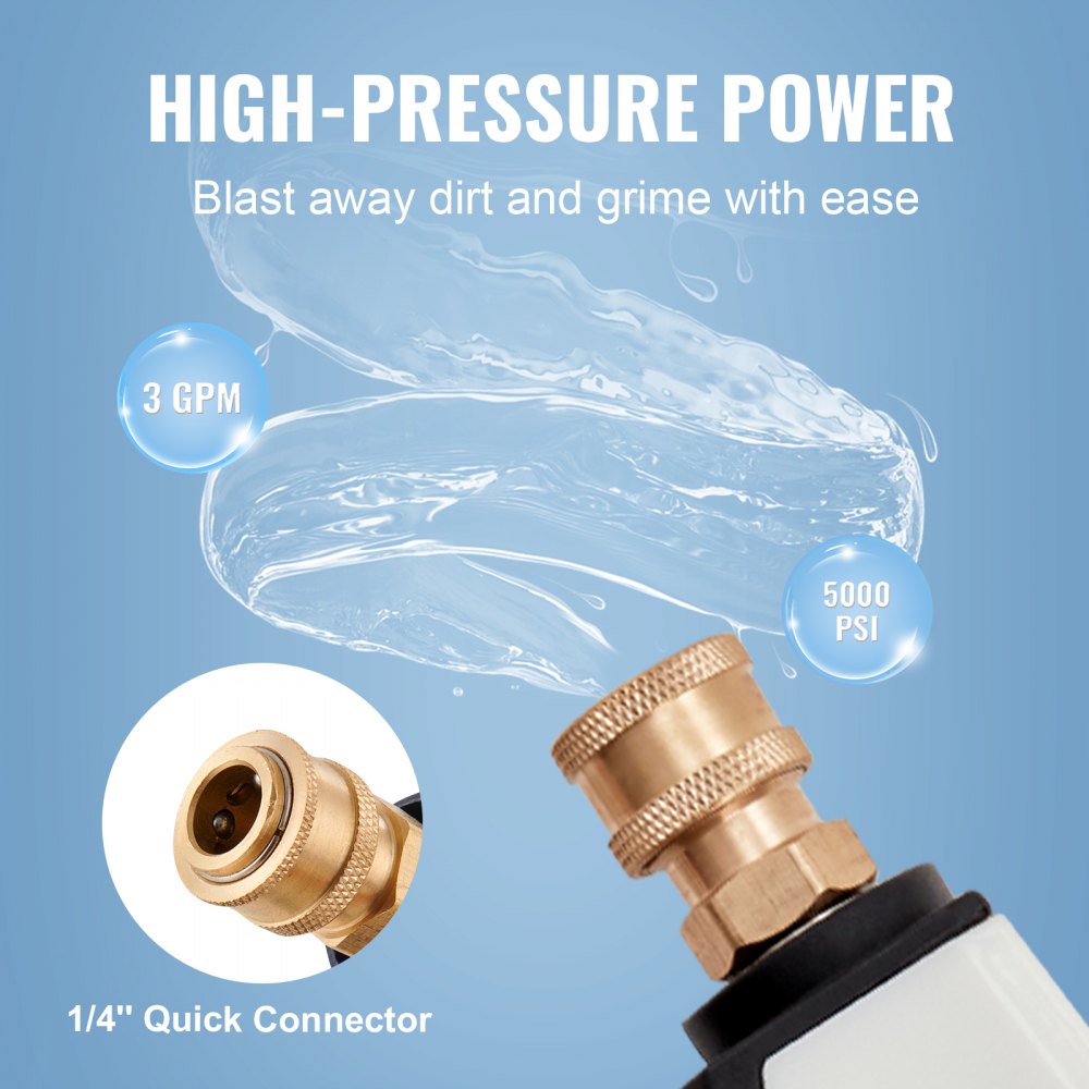 TSG-5000 - 5000 PSI Ergonomic Pressure Washer Gun with Foam Attachment