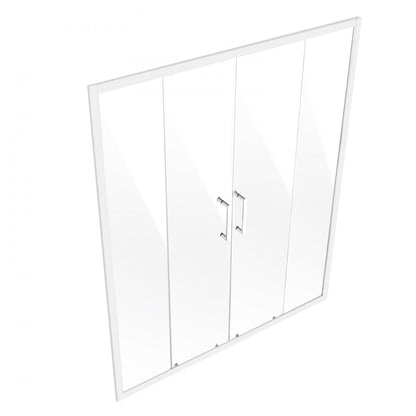 CNH-EC-S742A CH - 57.8-59" Semi-Frameless Sliding Shower Door, Easy Clean Glass