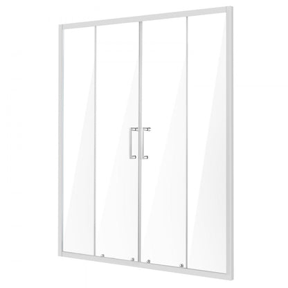 CNH-EC-S742A CH - 57.8-59" Semi-Frameless Sliding Shower Door, Easy Clean Glass