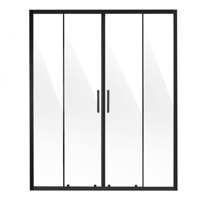CNH-EC-S742A MB - 57.8-59 in Semi-Frameless Shower Door with Easy-Clean Glass