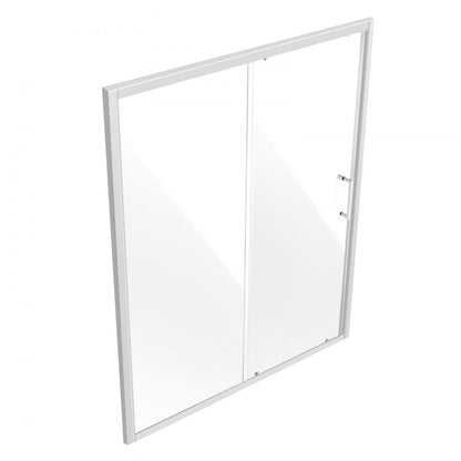 CNH-EC-S721A CH - 57.7-59" Semi-Frameless Sliding Shower Door with Tempered Glass
