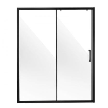CNH-EC-S721A MB - 57.7-59" Semi-Frameless Shower Door with Tempered Glass