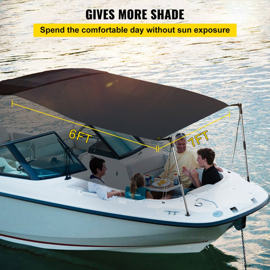 ZYTJ6X7 - Durable 6' x 7' T-Top Shade Kit for Boats