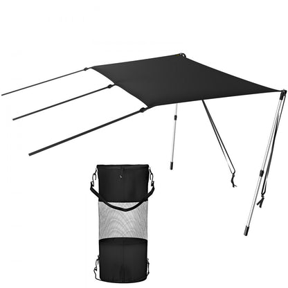 ZYTJ4X5 - Durable T-Top Boat Shade Kit, Adjustable 43" to 79"