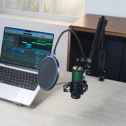 AK-V5 - VEVOR USB Microphone with RGB Lights & Noise Reduction