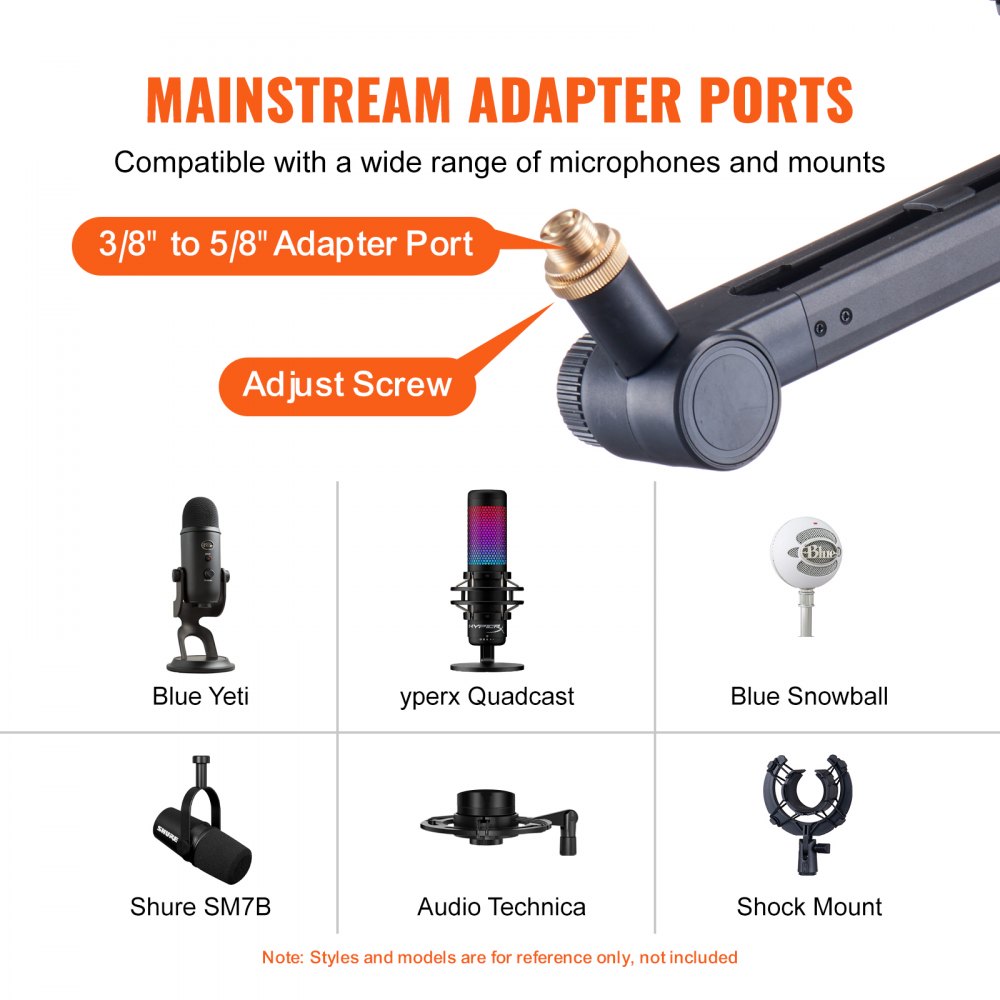 AK-V6 - 360° Adjustable VEVOR Microphone Boom Arm for Easy Positioning