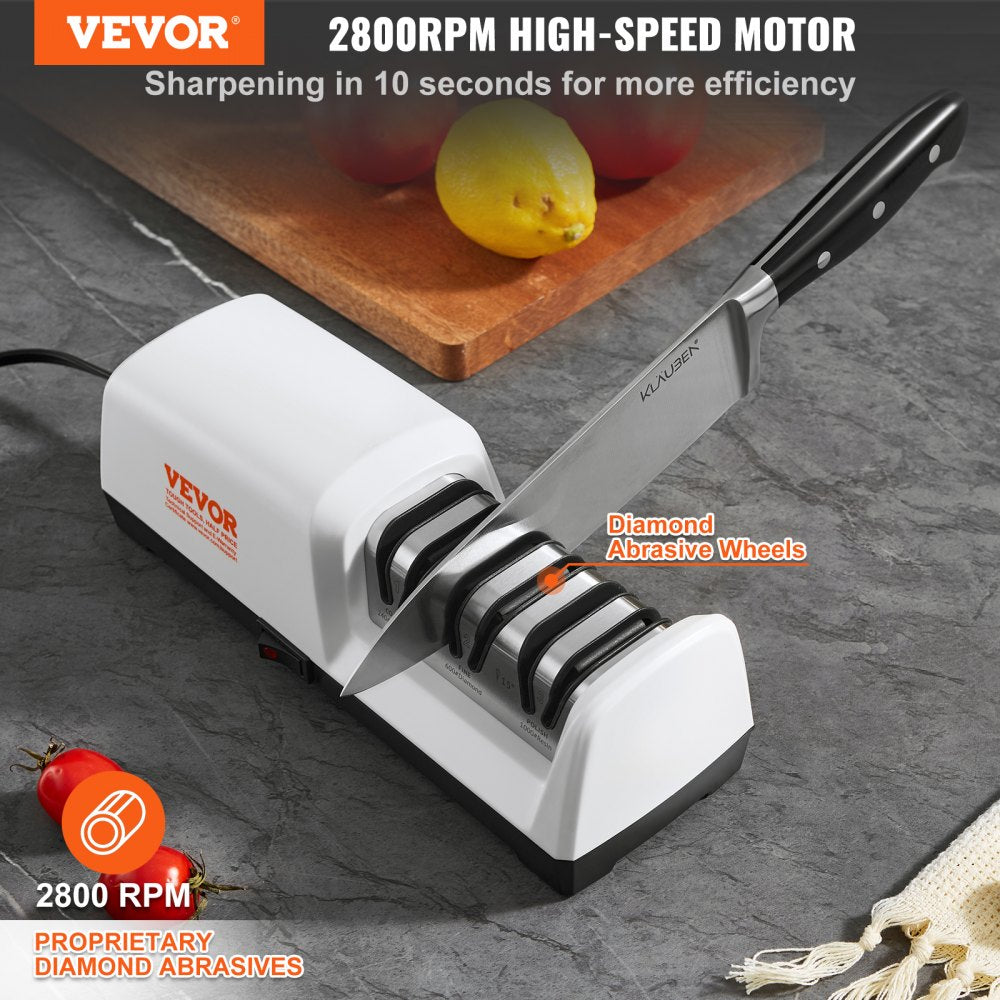TG2302 - 3-Stage Electric Knife Sharpener for Precision & Clean Workspace