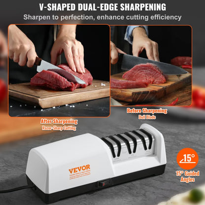 TG2302 - 3-Stage Electric Knife Sharpener for Precision & Clean Workspace