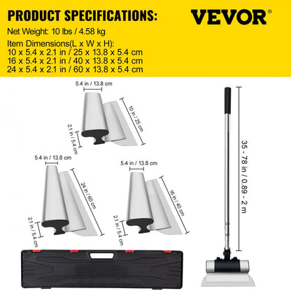 010189973618 - VEVOR 10, 16, 24 Inch Stainless Steel Drywall Skimming Blade Set