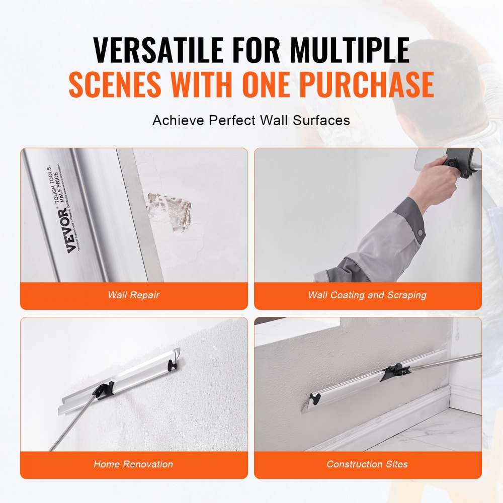 XSJ-24-S002 - VEVOR Adjustable Drywall Skimming Kit, 33.94" to 81.57" Reach