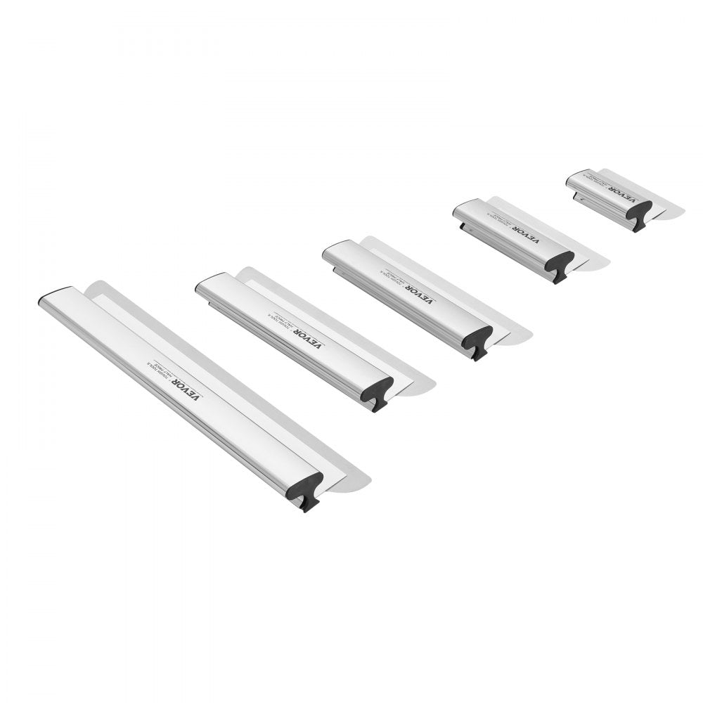 XSJ-24-S004 - Stainless Steel Drywall Skimming Blade Set, 7-24" Sizes