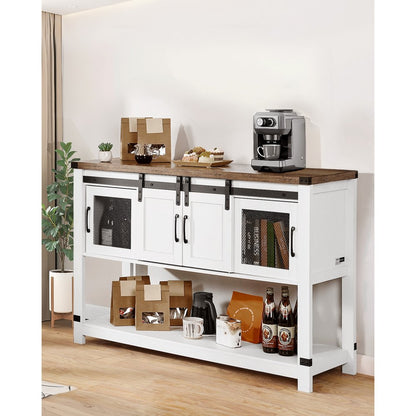 SR241131 - 47" Vintage-Style Coffee Bar Cabinet with Adjustable Shelves
