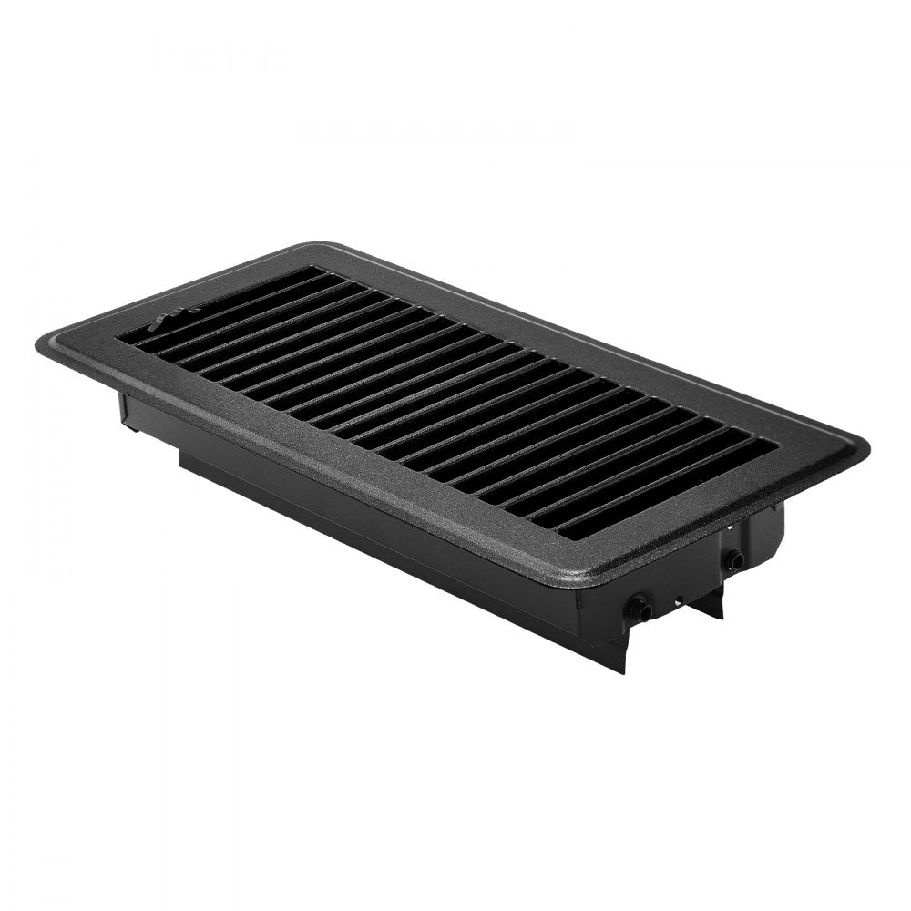 1FL0410MB-12PK - 4"x10" Black Iron Floor Vents 12-Pack for Home & Office