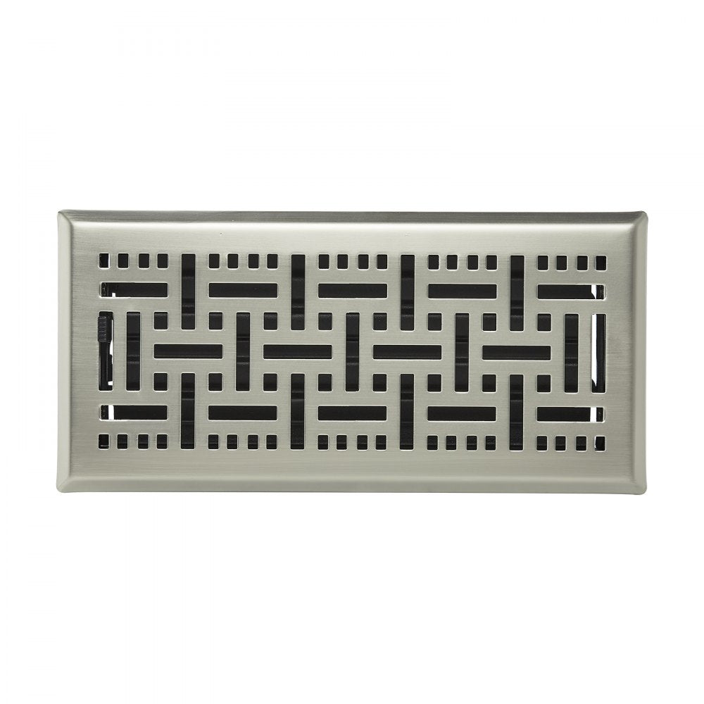 WF0410SN-2PK - Modern 4x10 Inch Nickel-Plated Floor Vents for Easy Airflow Control