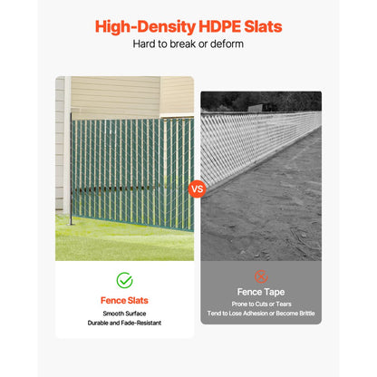 PE FENCE 001 - 44.5" HDPE Chain Link Fence Slats for 4' Privacy Protection