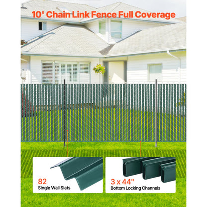 PE FENCE 001 - 44.5" HDPE Chain Link Fence Slats for 4' Privacy Protection