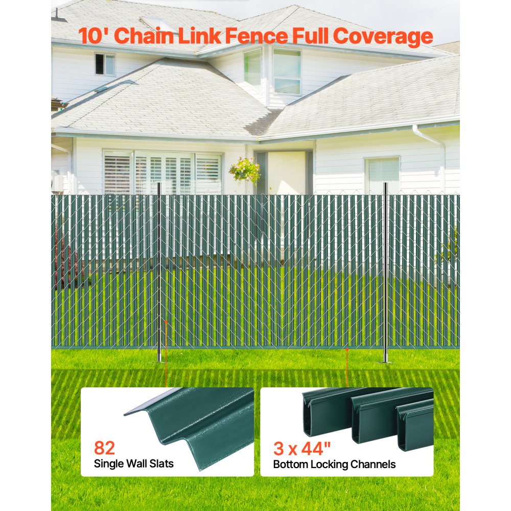 PE FENCE 002 - 5' High HDPE Privacy Slats for Chain Link Fences