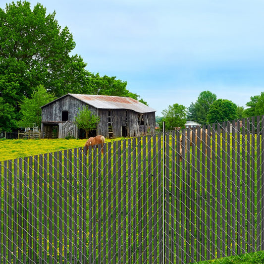 PE FENCE 003 - 68.5" Black HDPE Privacy Slats for 6' Fences