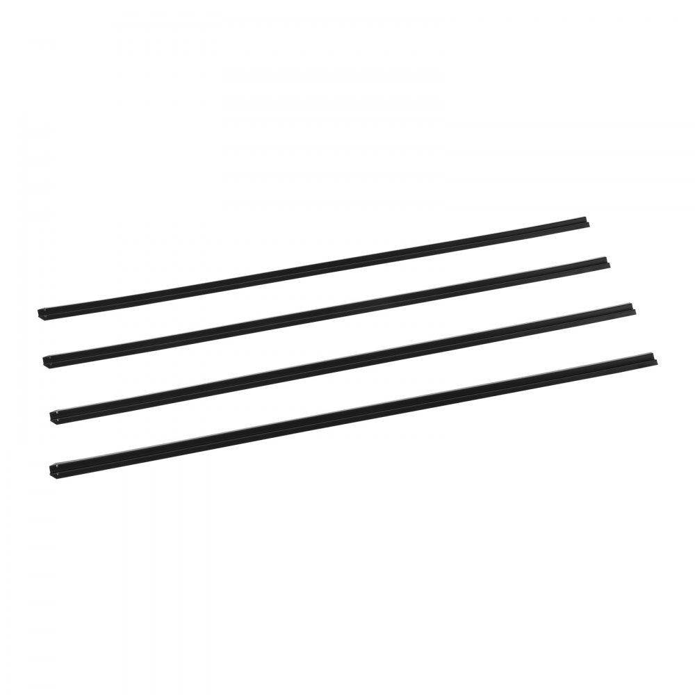 PE FENCE 003 - 68.5" Black HDPE Privacy Slats for 6' Fences