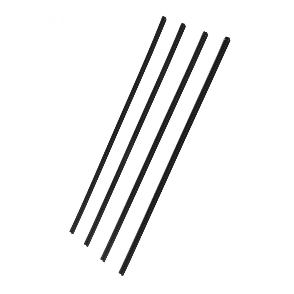 PE FENCE 003 - 68.5" Black HDPE Privacy Slats for 6' Fences