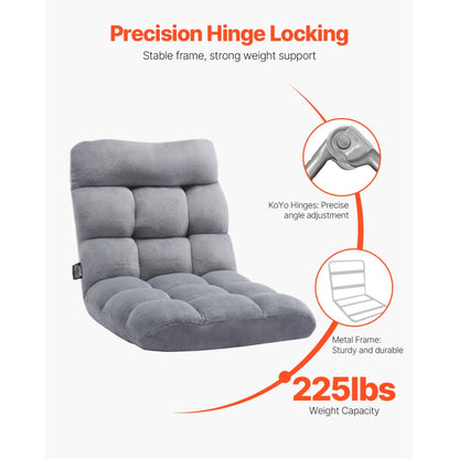 QX-1304-1 - Adjustable Floor Chair with Soft Foam Cushioning and Back Support