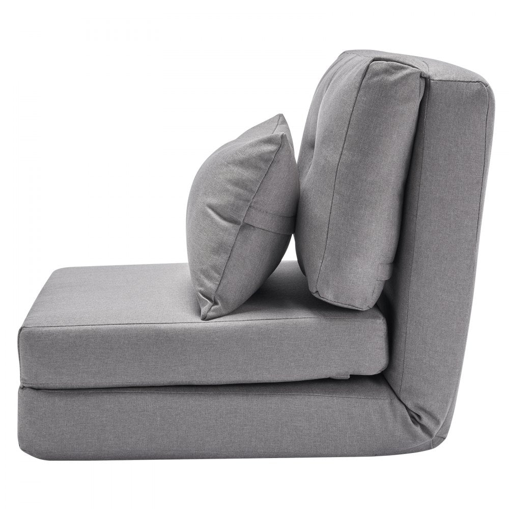 QX-1252A - Gray Multifunctional Flip Chair & Sofa Bed with 5 Positions