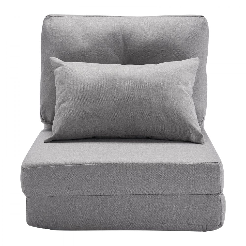 QX-1252A - Gray Multifunctional Flip Chair & Sofa Bed with 5 Positions